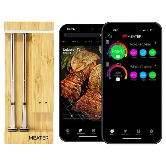 MEATER Pro Duo: WiFi Smart Meat Thermometer | 550°C High Heat Resistance | Long Range | Dual Probes | Six Sensors | BBQ, Oven, Grill, Smoker, Air Fryer, Deep Fryer | iOS & Android App