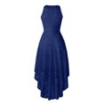 thumbnail image 3 of Robes Maxi pour Femmes 2023 Mode Décontractée Femmes Col Rond Uni Vintage Élégante Midi Soirée Fermeture Éclair Sans Manches Robe de Fête Robes pour Femmes Élégantes Chic en Liquidation, 3 of 7