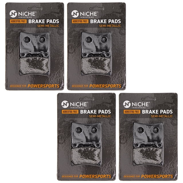 Niche Brake Pad Set for Yamaha YZF600R Semi-Metallic Motorcycle 4 Pack 519-KPA2371D