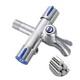 thumbnail image 4 of Robinet d'Évier à Trois Voies en Acier Inoxydable pour Laveuse, Valve d'Angle à 2 Voies, 4 of 10