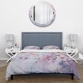 thumbnail image 3 of Designart "Purple Dreamy Flowers I" Abstract Botanicals Bedding Covert Set - Modern Purple Abstract Bed Set With 1 Sham, 3 of 6