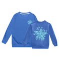 thumbnail image 4 of MEZZALL Chandail à Capuche Imprimé Fleuri Mode Décontractée pour Filles Manches Longues, Bleu, 5-6 Ans, 4 of 7