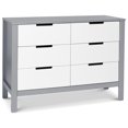 thumbnail image 1 of Carter's By DaVinci Colby Commode Double à 6 Tiroirs en Gris et Blanc, 1 of 11