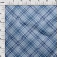 thumbnail image 3 of oneOone Viscose Jersey Blue Fabric Check Sewing Material Print Fabric By The Yard 60 Inch Wide, 3 of 5