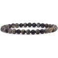 thumbnail image 1 of Angelstones Bracelet Extensible Unisexe en Perles Rondes 6 mm en Lanite Naturelle, 1 of 2