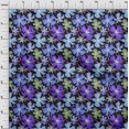 thumbnail image 4 of oneOone Polyester Spandex Purplish Blue Fabric Floral Sewing Craft Projects Fabric Prints By Yard 56 Inch Wide, 4 of 4