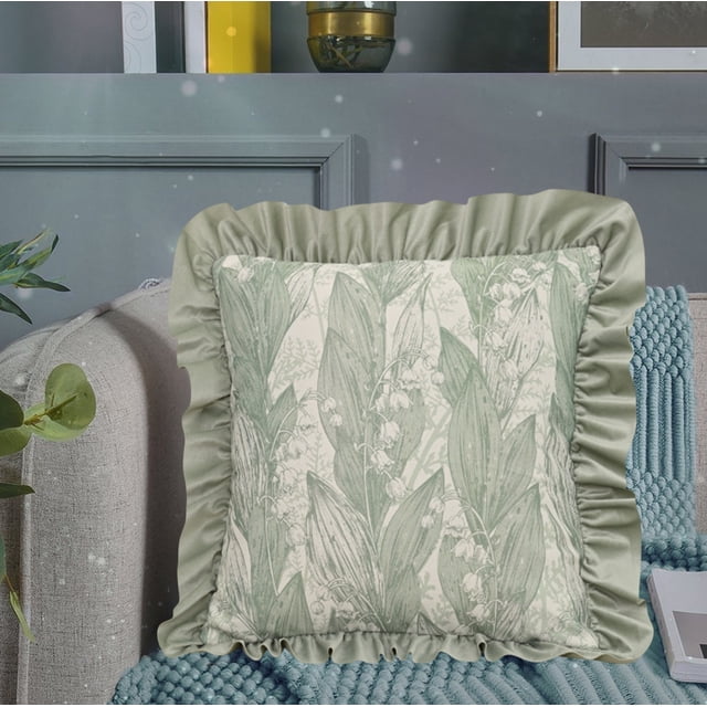 EGNMCR Pillows, Body Pillow, Throw Pillows, Neck Pillow Wind Bells Flower Pillow Cover Ruffled Pillow Cover Sofa Pillow Cover Living Room Cushion Cover Holiday Gift Polyester pillowcase