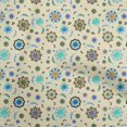 thumbnail image 1 of oneOone Rayon Pale Yellow Fabric Asian Suzani Craft Projects Decor Fabric Printed By The Yard 56 Inch Wide, 1 of 5
