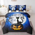 thumbnail image 1 of YST Black Cat Comforter Set 7Pcs Happy Halloween Theme Bedding Set, Twin, 1 of 5