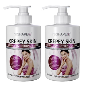 Remodeler Crepey soin de la peau crème ride lissant Lotion anti vieillissement soin de peau hydratant pour visage, bras, cou, & Corps W/ Collagène & Acide hyaluronique pour plomber la peau, 15 Fl Oz (paquet de 2)