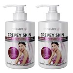 Remodeler Crepey soin de la peau crème ride lissant Lotion anti vieillissement soin de peau hydratant pour visage, bras, cou, & Corps W/ Collagène & Acide hyaluronique pour plomber la peau, 15 Fl Oz (paquet de 2)