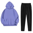 thumbnail image 2 of Yuyuzo 2 Pcs Pantalons de Survêtement pour Femmes Taille Haute Joggers à Cordon Bas Resserré Pantalons de Course Actifs avec Poches, 2 of 7