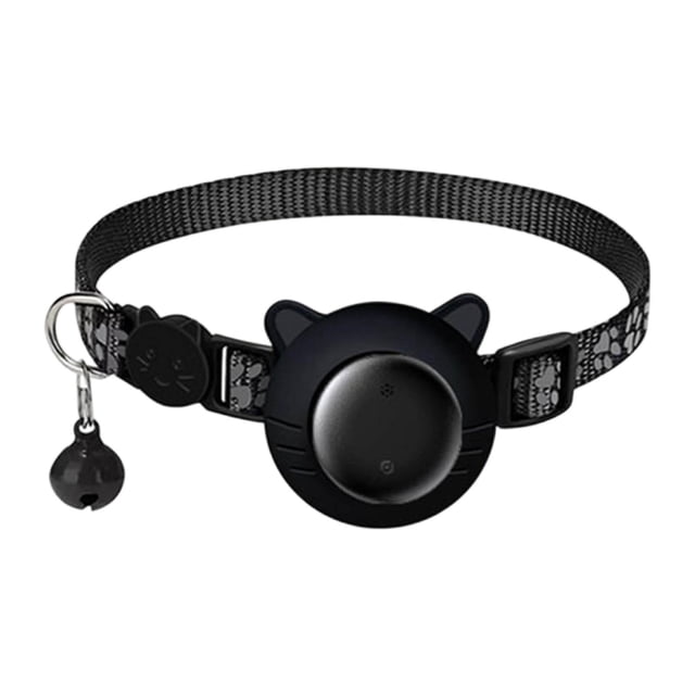 TIELUTT Localisateur de Perte pour Chats avec Collier de Cou Ajustable Véritable Dispositif de Suivi pour Activité Intérieure Extérieure Localisateur d'Objets Perdus Dent pour Chat Bracelet d'Alarme Clôture pour Chien Lumière pour Chien