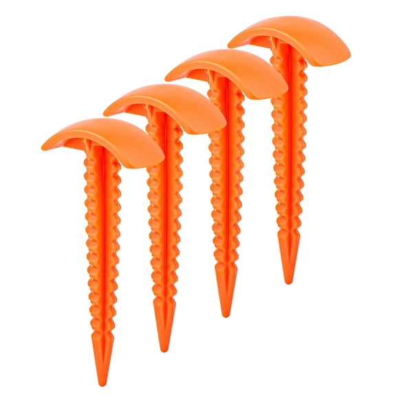 MVRLSH à Moins de 10 $ Piquets Coupe-Vent de 7,9 cm pour Tapis d'Atterrissage Clous d'Atterrissage pour DJI Mavic Air 2S/ Mini 2/ Mini SE/Mini/Air 2 Héliport de Drone avec Trous (4 Pcs Orange)