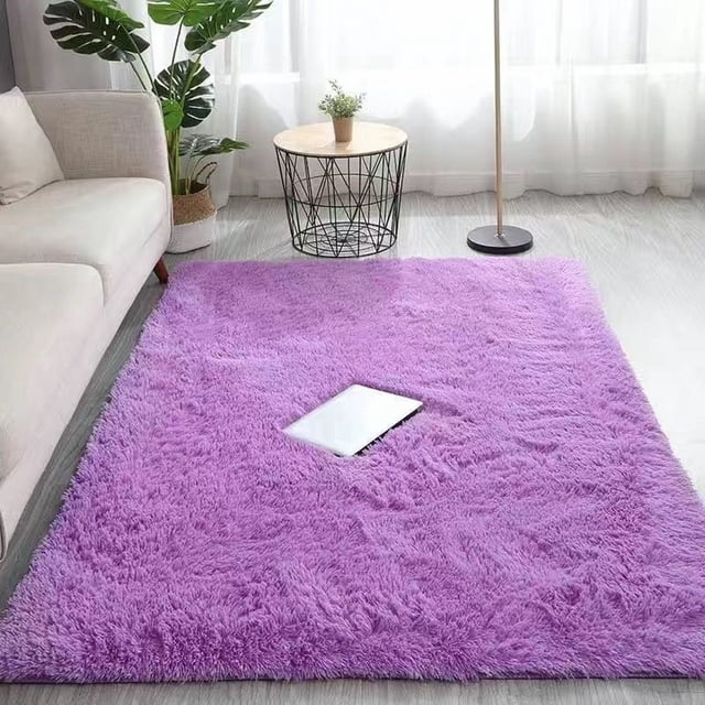 Cozival Shaggy Area Rug, Microfiber Shaggy Area Rug - Non-Slip Fuzzy Floor Mat for Bedroom/Living Room, Machine Washable Soft Carpet in Grey (60X90Cm), Non-Slip Floor Mat, A