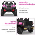 thumbnail image 4 of 24V 4WD Ride-On Dump Truck with Remote Control, 2-Seater Electric Construction Vehicle with Dump Bed & Shovel, 4 of 8