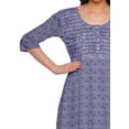 thumbnail image 3 of Moomaya Kurtis Imprimés Ligne A pour Femmes Kurta à Manches 3/4 Tunique d'Été, 3 of 5