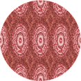 thumbnail image 1 of Ahgly Company Tapis Rond Lavable en Machine Intérieur Transitionnel Rouge, 3 Pieds Rond, 1 of 7