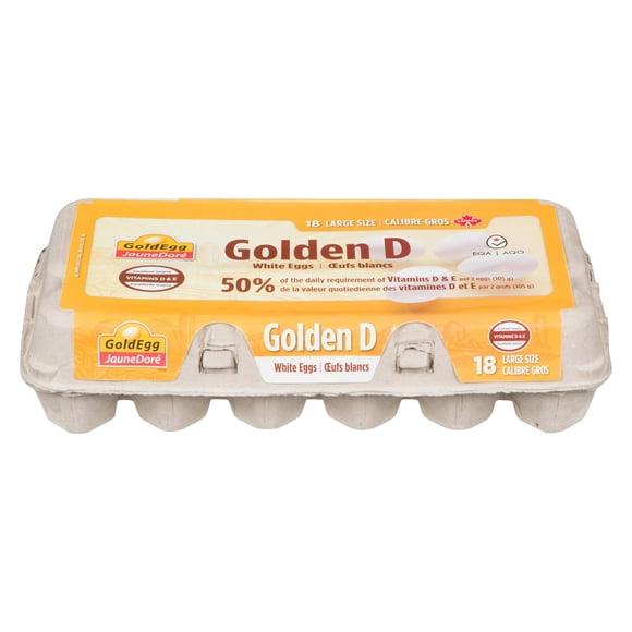 GoldEgg Golden D Enrichi en Vitamine D Gros 18 Œufs