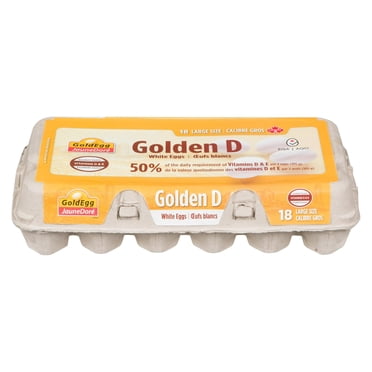 GoldEgg Golden D Enrichi en Vitamine D Gros 18 Œufs