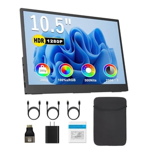 Viyivwine Moniteur portable 10,5'' 1920x1280 Deuxième moniteur externe pour ordinateur portable 3:2100％sRGB,w/45&deg; support réglable,HDMI USB-C Ordinateur