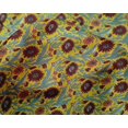 thumbnail image 4 of oneOone Silk Tabby Fabric Leaves & Floral Block Printed Craft Fabric BTY 42 Inch Wide, 4 of 5