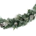 thumbnail image 3 of Holiday Time PL 8ft Plastic White Berry Ball Wreath Home Decor, 3 of 5