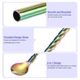 thumbnail image 3 of Unique Bargains 4Pack 8.6' Stainless Steel Spoon Straws Reusable Twist Handle Spoon, Colorful, 3 of 5