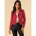 thumbnail image 3 of INSPIRE CHIC Veste de Moto Biker Zippée à Manches Longues en Faux Suède pour Juniors, 3 of 6