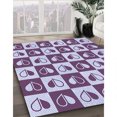 thumbnail image 3 of Ahgly Company Tapis de Zone Carré Lavable en Machine Intérieur Transitionnel Violet Jam Violet, 5 Pieds Carré, 3 of 7
