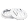thumbnail image 1 of Unique Bargains Évent de Soffite Circulaire de 53 mm, Lot de 40 Évents d'Air Ronds en Acier Inoxydable, Blanc, 1 of 5
