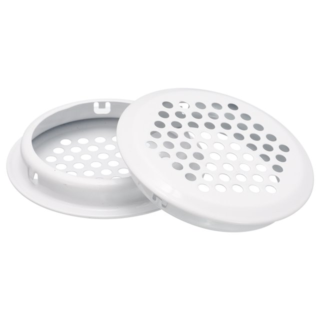 Unique Bargains Évent de Soffite Circulaire de 53 mm, Lot de 40 Évents d'Air Ronds en Acier Inoxydable, Blanc
