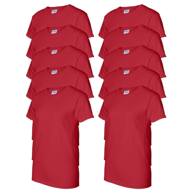 Gildan T-Shirt Sans Coutures Prélavé pour Femmes, Lot de 10