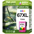 thumbnail image 1 of Printer 67 Ink for HP 67xl Ink Cartridges Color for Printers for HP 67 Ink Compatible for HP Deskjet 2852e 2855e 2800e, 1 of 11