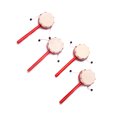 thumbnail image 4 of 2pcs 7cm Sheepskin Drumhead Rattle-drums Wooden Red Handle Shaking Drum Early Educational Traditional Toy Musical Instruments for Kids, 4 of 9