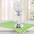 thumbnail image 3 of Wweixi Luxury Crystal Candle Holder Pillar Candlestick Ceremony Stand Decor Table Silver S 1Set, 3 of 6