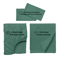 thumbnail image 4 of Comfy Bamboo World 9900 Series Draps Brodés Ensemble de Draps, Très Grand Lit, Sarcelle, 4 of 5