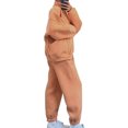 thumbnail image 2 of Innerwin Ensemble Deux Pièces Manches Longues Survêtements Jogging Couleur Unie Ensemble Décontracté Orange Rouge 2TG, 2 of 3