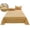 Yellow, variant on Gingham Washed Cotton 3-Piece Bedding Set – Flat Sheet & 2 Pillowcases – Solid Color Minimalist Bed Sheet Set for Bedroom, Holiday Gift