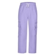 thumbnail image 4 of LSLJS Men Casual Multiple Pockets Outdoor Straight Type Fitness Pants Cargo Pants Trousers, 4 of 6