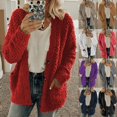 thumbnail image 3 of Cardigan Sweater for Women Oversized Fall Winter Button Down Sweater Tops Casual Long Sleeve Cardigans with Pockets, 3 of 7