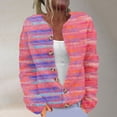 thumbnail image 1 of Jsaierl Womens Christmas Cardigan Sweaters Plus Size Dressy Long Sleeve Cute Printed Open Front Button Knit Outwear, 1 of 5
