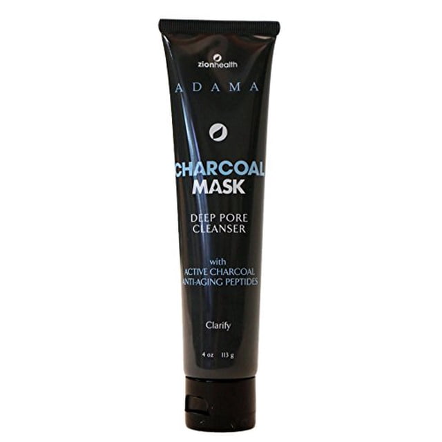 Zion Health Charcoal Face Mask - Intense Purifying Mask with volcanic clay-4oz