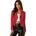 thumbnail image 1 of INSPIRE CHIC Veste de Moto Biker Zippée à Manches Longues en Faux Suède pour Juniors, 1 of 6