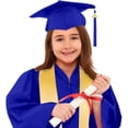 thumbnail image 2 of Toque et Toge de Remise des Diplômes pour Filles et Garçons, Tout-Petits, Toque Bleue et Toge, Tenue de Célébration de Remise des Diplômes, Tenue pour Garçons 6-7 Ans, 2 of 6