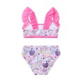thumbnail image 4 of Sxiwei Little Gilrs Two Pieces Fish Scales Tankini Swimsuits Ruffle Top Bottoms Bathing Suit Pegasus Colorful 8, 4 of 6