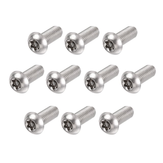 Unique Bargains Vis de Sécurité Torx M8x20mm pour Machine en Acier Inoxydable 304, Lot de 10