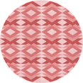 thumbnail image 1 of Ahgly Company Tapis d'Intérieur Lavable à la Machine, Carré, Transitionnel, Rose, Tapis de Zone, 3 Pieds Carré, 1 of 7