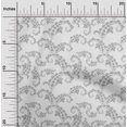 thumbnail image 2 of oneOone Georgette Viscose Off White Fabric Asian Paisley Sewing Craft Projects Fabric Prints By Yard 42 Inch Wide, 2 of 4