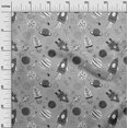 thumbnail image 3 of oneOone Viscose Chiffon Gray Fabric Galaxy Craft Projects Decor Fabric Printed By The Yard 42 Inch Wide, 3 of 4